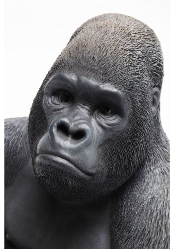 KARE DESIGN Monkey Gorilla Sideskulptur - svart/gr polyresin (H 38,5)