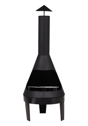 VENTURE DESIGN Marongo trdgrdskamin/grill, rund - svart stl