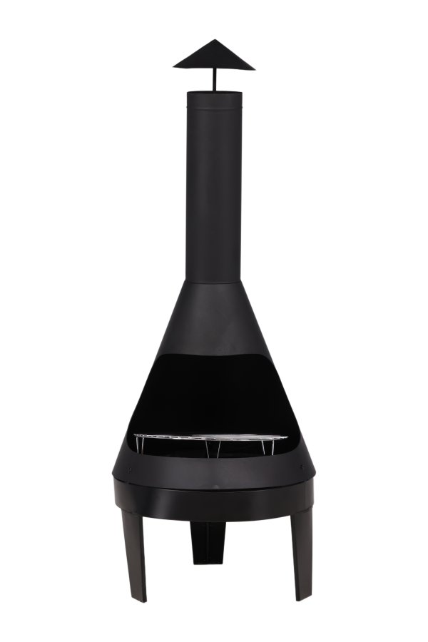 VENTURE DESIGN Marongo trdgrdskamin/grill, rund - svart stl