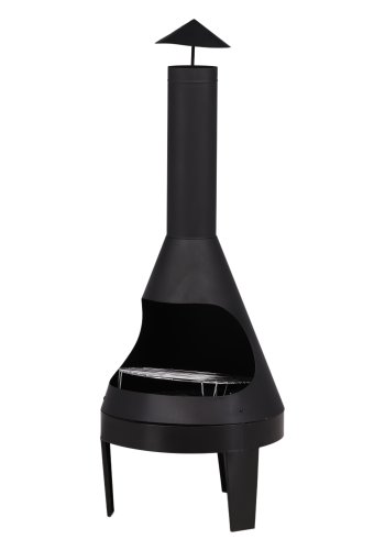 VENTURE DESIGN Marongo trdgrdskamin/grill, rund - svart stl