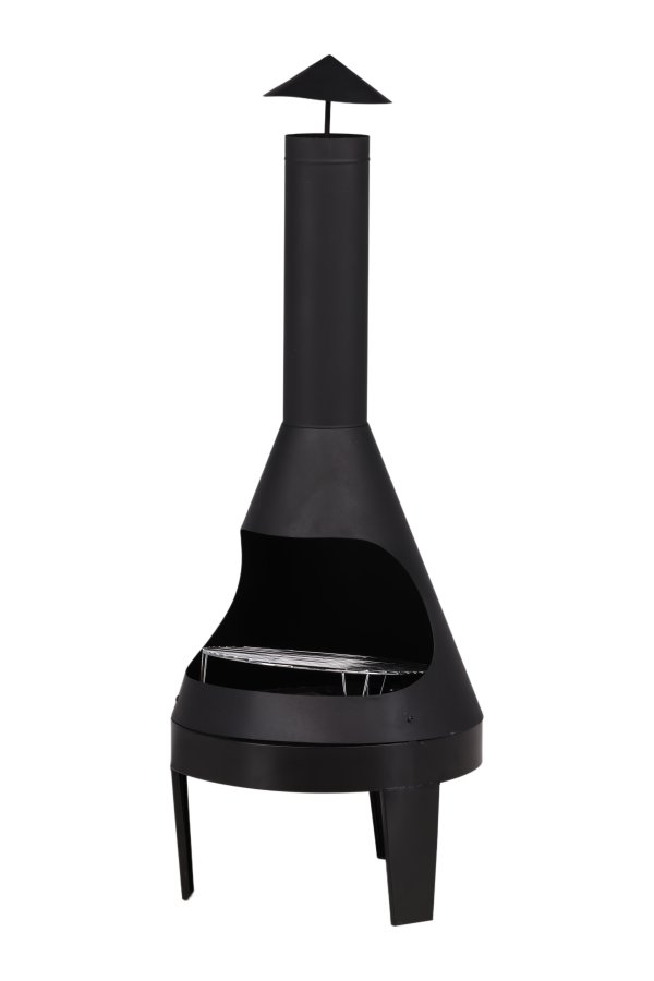 VENTURE DESIGN Marongo trdgrdskamin/grill, rund - svart stl