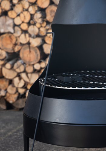VENTURE DESIGN Marongo trdgrdskamin/grill, rund - svart stl