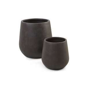 Iris udendrs potte, rund - brun fibercement (48/72) (st med 2)