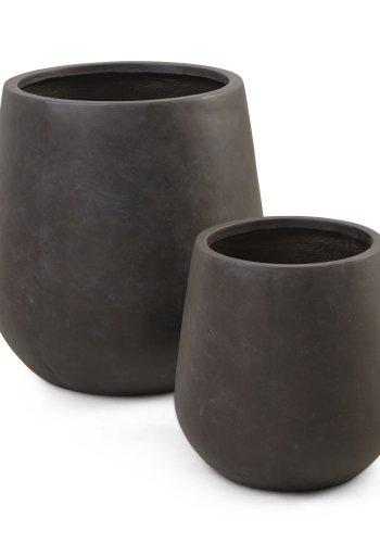 Iris utendrspotte, rund - brun fibersement (48/72) (sett med 2)