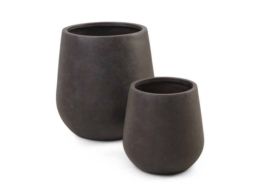 Iris utendrspotte, rund - brun fibersement (48/72) (sett med 2)