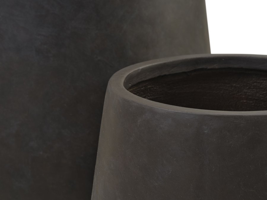 Iris utendrspotte, rund - brun fibersement (48/72) (sett med 2)