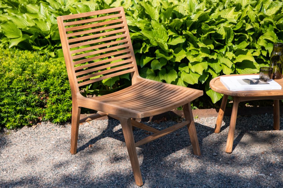 VENTURE DESIGN Ribbon utendrs loungestol - naturlig teak