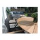 VENTURE DESIGN rundt Mexico hagebord - naturlig teak og svart aluminium (140)
