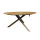 VENTURE DESIGN rundt Mexico hagebord - naturlig teak og svart aluminium (140)
