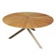 VENTURE DESIGN rundt Mexico hagebord - naturlig teak og svart aluminium (140)