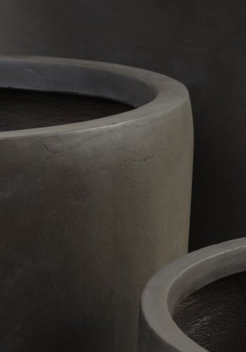 Chili utendrspotte, rund - brun fibersement (51/65/80) (sett med 3)