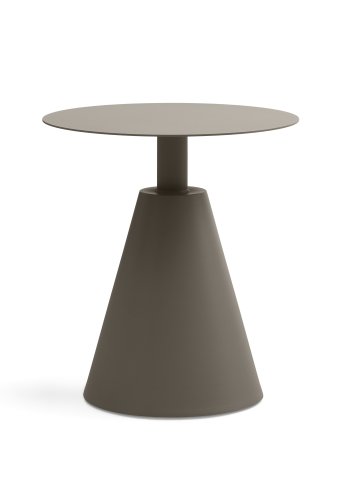 Cos Outdoor-Cafétisch, rund – steingraues Aluminium (50)