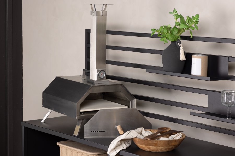 VENTURE DESIGN Hamn Palettenpizzaofen Standard - Silberstahl