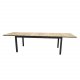 VENTURE DESIGN havest, m. Mexico bord, m. udtrk og 4 Anna stole - natur teak/sort alu 
