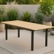 VENTURE DESIGN rektangul�r Mexico havebord m. udtr�k - natur teaktr� og sort aluminium