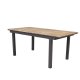 VENTURE DESIGN rektangul�r Mexico havebord m. udtr�k - natur teaktr� og sort aluminium