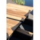 VENTURE DESIGN havest, m. Mexico bord, m. udtrk og 4 Anna stole - natur teak/sort alu 