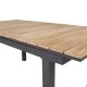 VENTURE DESIGN rektangul�r Mexico havebord m. udtr�k - natur teaktr� og sort aluminium