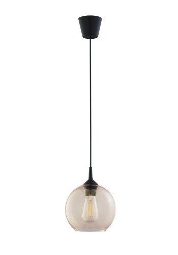 TK Cubus loftlampe - rav glas og sort metal