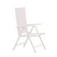 VENTURE DESIGN Break hagestol, med armlener og 5-posisjoner - hvit tekstilen og aluminium