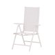VENTURE DESIGN Break hagestol, med armlener og 5-posisjoner - hvit tekstilen og aluminium