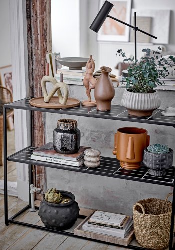 BLOOMINGVILLE Guxim Blumentopfabdeckung, Braun, Steingut