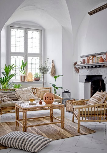 BLOOMINGVILLE Felippa Kissen, Natur, Jute B: 45cm, L: 45cm