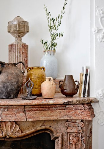 BLOOMINGVILLE Rijad Dekorative Vase, Gelb, Terrakotta