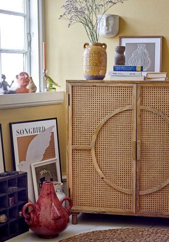 BLOOMINGVILLE Rijad Dekorative Vase, Gelb, Terrakotta