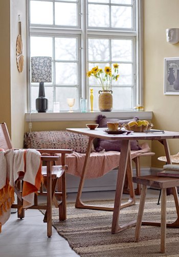 BLOOMINGVILLE Rijad Dekorative Vase, Gelb, Terrakotta