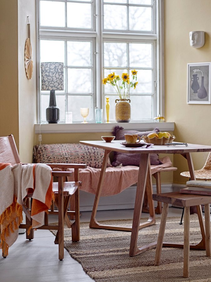 BLOOMINGVILLE Rijad Dekorative Vase, Gelb, Terrakotta