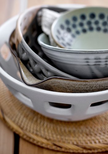 BLOOMINGVILLE Foligno Schüssel, Weiß, Steingut