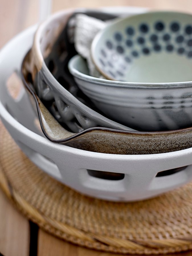 BLOOMINGVILLE Foligno Schüssel, Weiß, Steingut