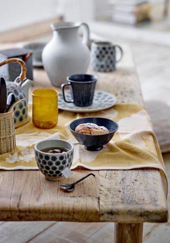 BLOOMINGVILLE Yoko Tasse, Schwarz, Porzellan, 4er-Set