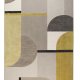 ZUIVER Hilton teppe, med mnster - gr og gul decolan (160x230)