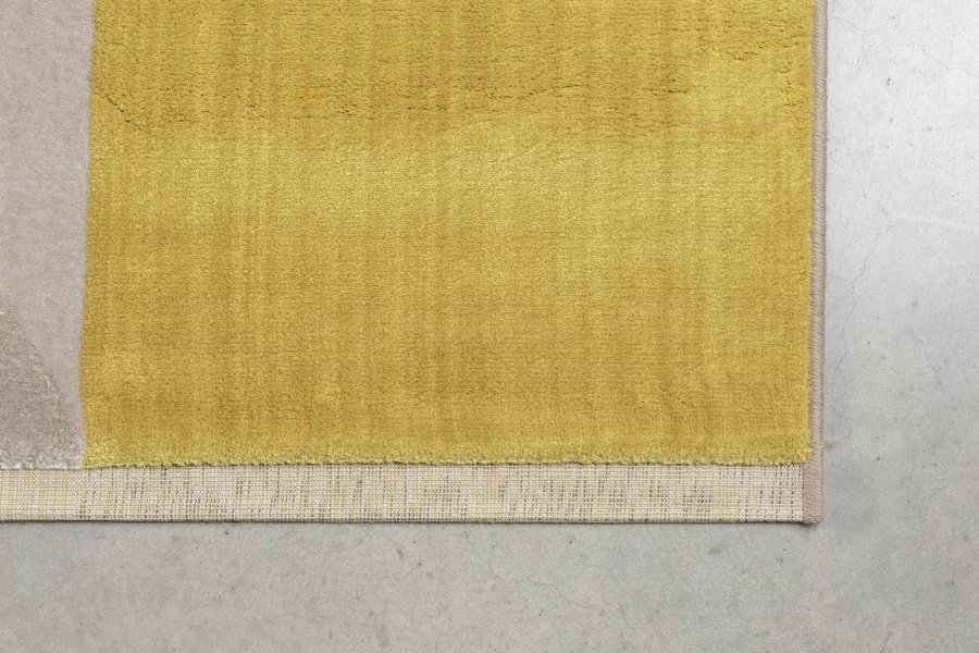 ZUIVER Hilton teppe, med mnster - gr og gul decolan (160x230)