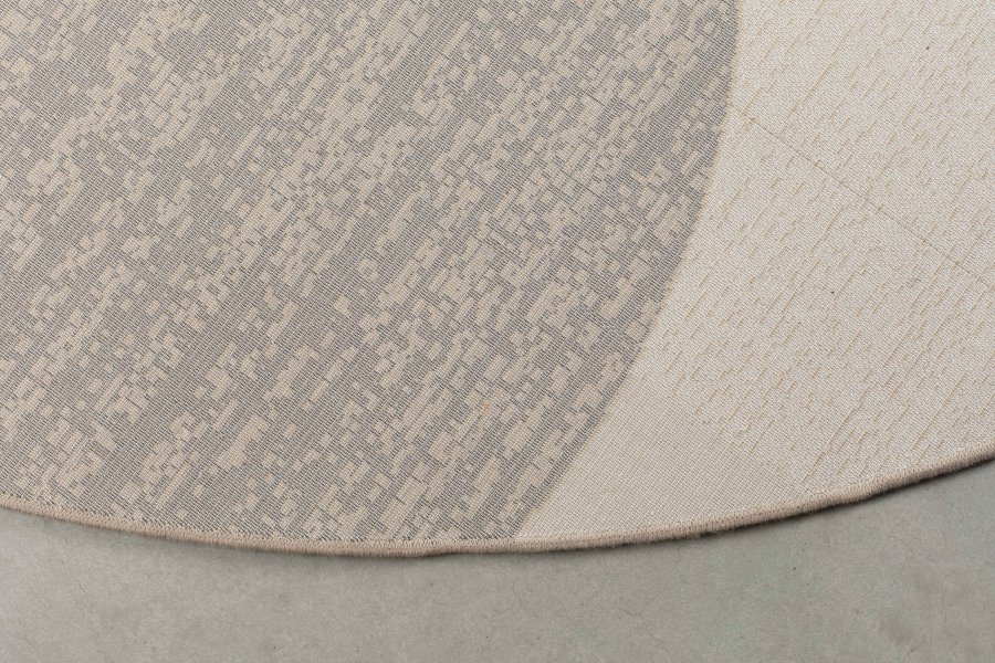 ZUIVER Hilton teppe, med mnster, rundt - gr og gul decolan (240)