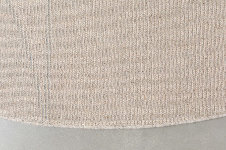 ZUIVER Bliss gulvtppe, m. mnster, rund - gr bl uld (240)