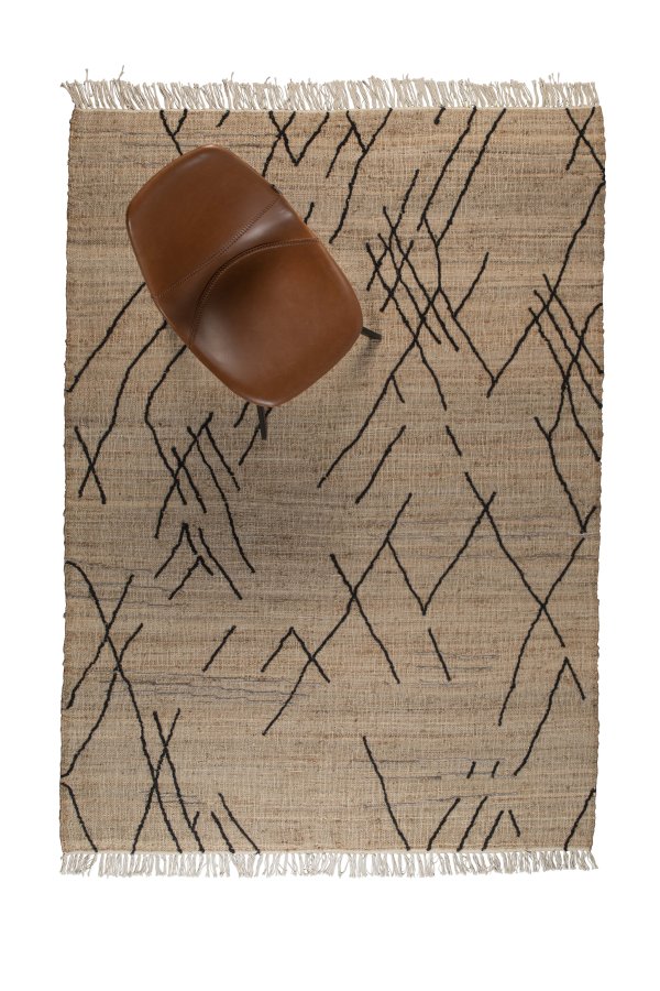 DUTCHBONE Ishank-Teppich, rechteckig – braune Wolle (170X240)