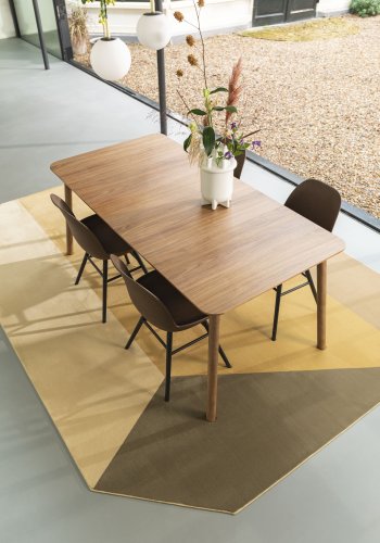 ZUIVER Harmony teppe, med mnster - brunt og ris decolan (200x290)