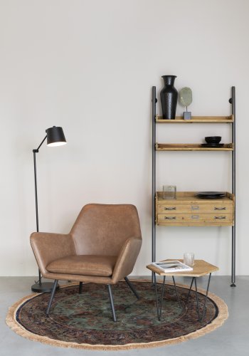 WHITE LABEL LIVING Raz-teppe, rundt - grnn og flerfarget viskose (160)