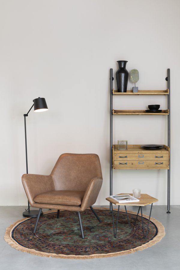 WHITE LABEL LIVING Raz-teppe, rundt - grnn og flerfarget viskose (160)