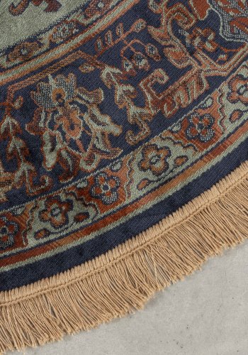 WHITE LABEL LIVING Raz-teppe, rundt - grnn og flerfarget viskose (200)