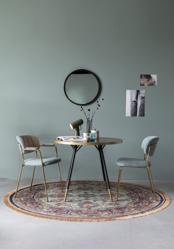 WHITE LABEL LIVING Raz-teppe, rundt - grnn og flerfarget viskose (200)