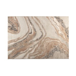 ZUIVER Solar teppe, med mnster, rektangulrt - grtt og terra decolan (160x230)