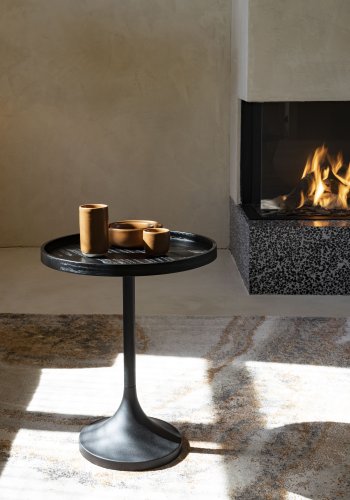 ZUIVER Solar teppe, med mnster, rektangulrt - grtt og terra decolan (160x230)