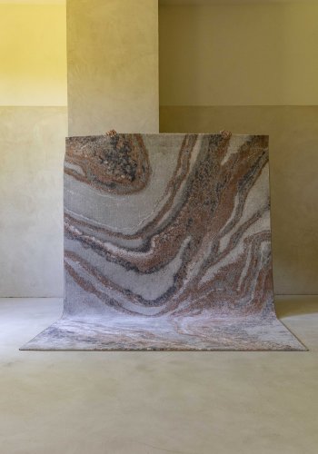 ZUIVER Solar teppe, med mnster, rektangulrt - grtt og terra decolan (160x230)