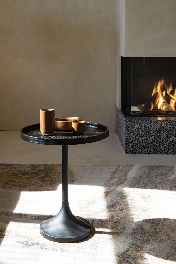 ZUIVER Solar teppe, med mnster, rektangulrt - grtt og terra decolan (200x290)