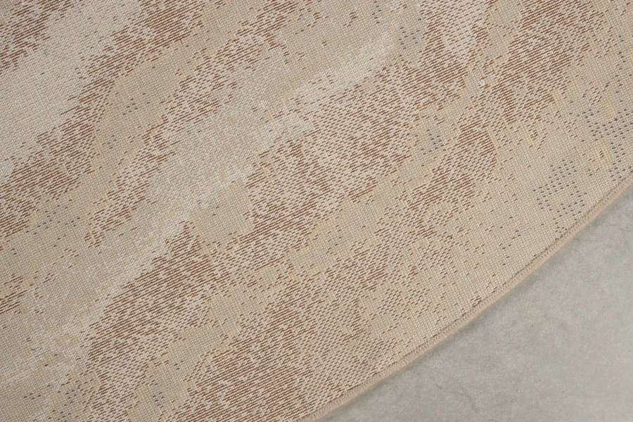 ZUIVER Solar teppe, med mnster, rund - gr og terra decolan (200)