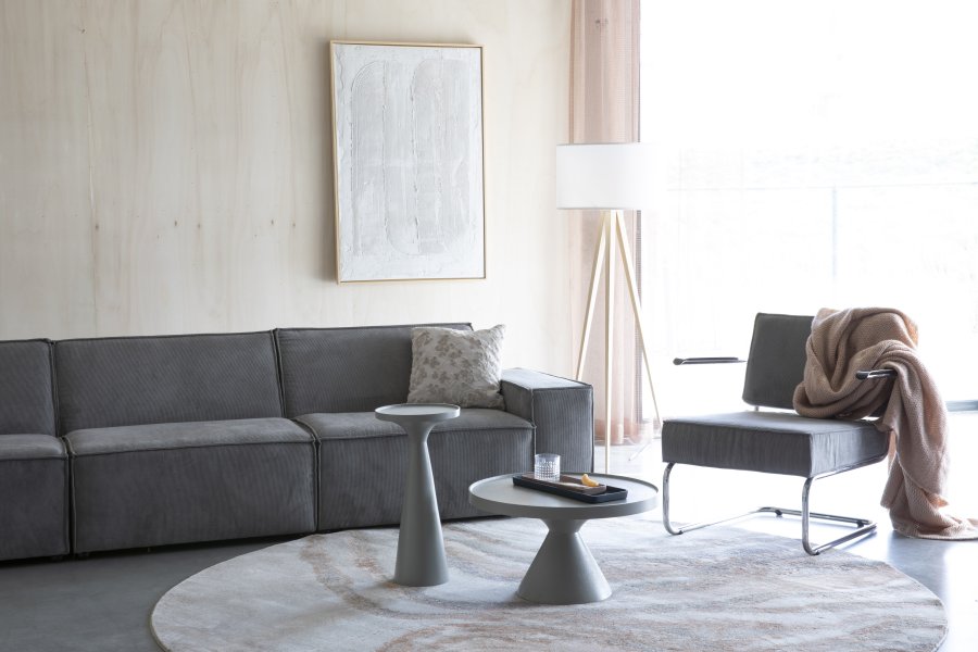 ZUIVER Solar teppe, med mnster, rund - gr og terra decolan (200)